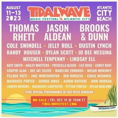 TidalWave Music Festival: Thomas Rhett, Jason Aldean, Brooks and Dunn & Cole Swindell - 3 Day Pass at Mitchell Tenpenny Tour