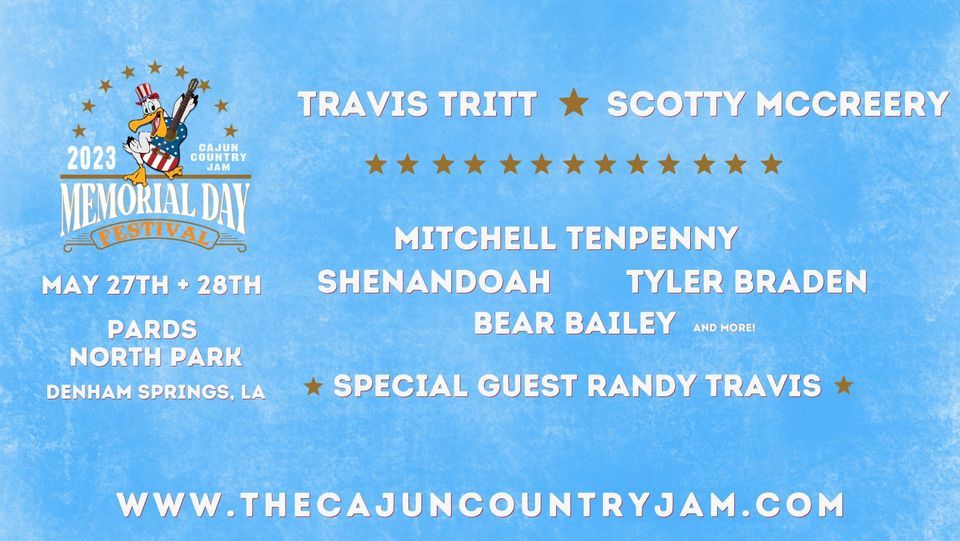 Cajun Country Jam: Scotty McCreery & Mitchell Tenpenny - Sunday Pass at Mitchell Tenpenny Tour